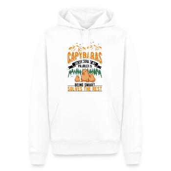 Capybara Cadeau Capybara Capibara - Sweat à capuche Premium bio Homme - blanc - Devant - Nico (187cm)