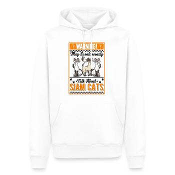 Siamkatze Geschenk Siamesische Katze Siam Cat - Männer Premium Bio Hoodie - Weiß - Vorne - Nico (187cm)