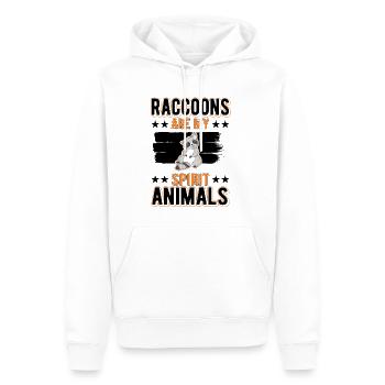 Waschbär Spirit Animal Raccoon - Männer Premium Bio Hoodie - Weiß - Vorne - Nico (187cm)