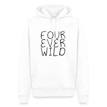 Four Ever Wild 26 - Männer Premium Bio Hoodie - Weiß - Vorne - Nico (187cm)