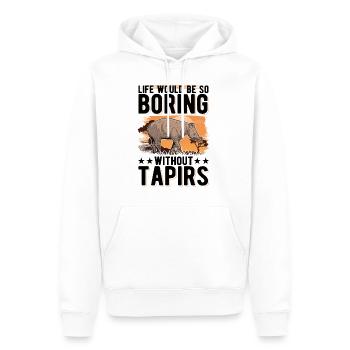 La vie serait si ennuyeuse sans Tapirs - Sweat à capuche Premium bio Homme - blanc - Devant - Nico (187cm)