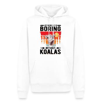 La vie serait si ennuyeuse sans Koalas Koalabär - Sweat à capuche Premium bio Homme - blanc - Devant - Nico (187cm)