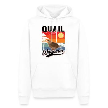 Wachtelflüsterer Wachtel Flüsterer Chuchoteur de caille - Sweat à capuche Premium bio Homme - blanc - Devant - Nico (187cm)