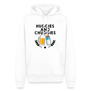 Huggies et Chuggies 11 - Sweat à capuche Premium bio Homme - blanc - Devant - Nico (187cm)