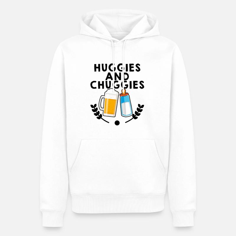 Huggies et Chuggies 11 - Sweat à capuche Premium bio Homme - blanc