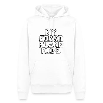 Mon premier trajet en avion 26 - Sweat à capuche Premium bio Homme - blanc - Devant - Nico (187cm)