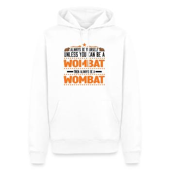 Soyez toujours vous-même à moins que vous ne puissiez être un Wombat - Sweat à capuche Premium bio Homme - blanc - Devant - Nico (187cm)