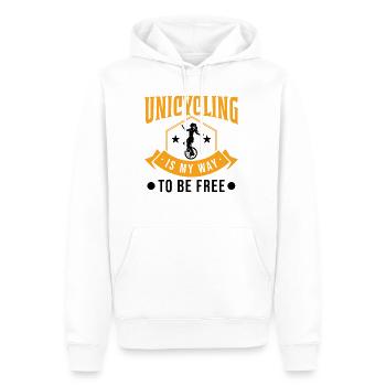 Unicycle Gift Unicycle Rider - Sweat à capuche Premium bio Homme - blanc - Devant - Nico (187cm)