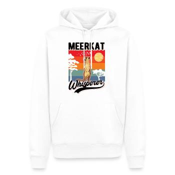 Erdmännchen Flüsterer Meerkat Whisperer - Sweat à capuche Premium bio Homme - blanc - Devant - Nico (187cm)