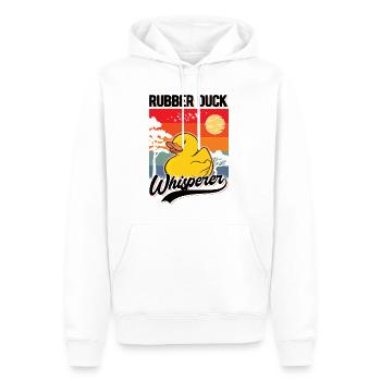 Gummienten Flüsterer Rubber Duck Whisperer - Sweat à capuche Premium bio Homme - blanc - Devant - Nico (187cm)