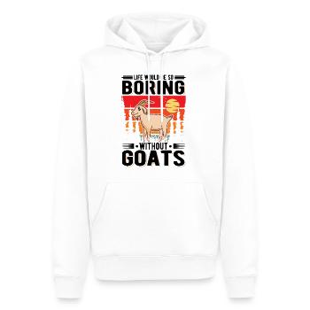 Chèvre Cadeau Chèvre Gardien Chèvre - Sweat à capuche Premium bio Homme - blanc - Devant - Nico (187cm)