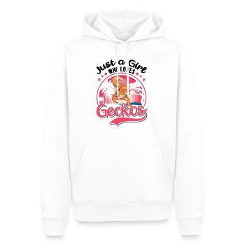 Gecko Mädchen Leopardengecko - Männer Premium Bio Hoodie - Weiß - Vorne - Nico (187cm)