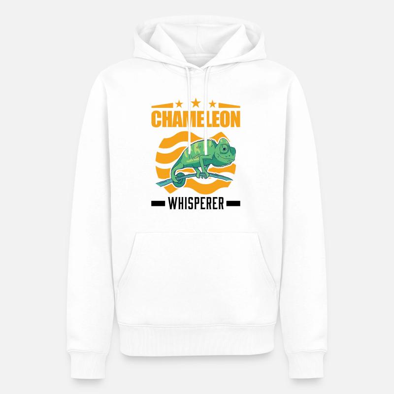 Chamäleon Flüsterer Chameleon Whisperer - Sweat à capuche Premium bio Homme - blanc