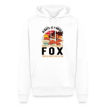 Soyez toujours vous-même À moins que vous ne puissiez être un Fox Fuchs - Sweat à capuche Premium bio Homme - blanc - Devant - Nico (187cm)