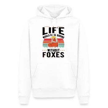 La vie serait si ennuyeuse sans Foxes Fuchs - Sweat à capuche Premium bio Homme - blanc - Devant - Nico (187cm)