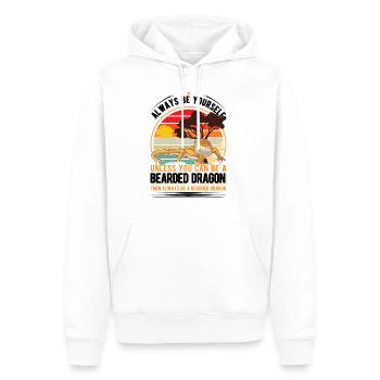 Dragon barbu Cadeau Dragon barbu - Sweat à capuche Premium bio Homme - blanc - Devant - Nico (187cm)