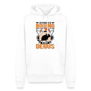 La vie serait si ennuyeuse sans Degus - Sweat à capuche Premium bio Homme - blanc - Devant - Nico (187cm)