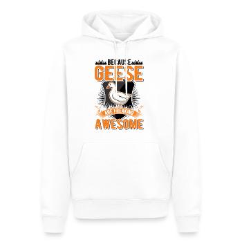 Because Geese are freaking awesome Gänse - Männer Premium Bio Hoodie - Weiß - Vorne - Nico (187cm)