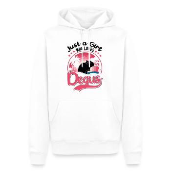 Juste une fille qui aime Degus Girls - Sweat à capuche Premium bio Homme - blanc - Devant - Nico (187cm)
