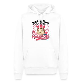 Igel Mädchen Stacheligel - Männer Premium Bio Hoodie - Weiß - Vorne - Nico (187cm)