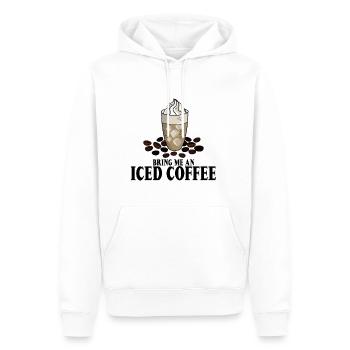 Apportez-moi un café glacé 3 - Sweat à capuche Premium bio Homme - blanc - Devant - Nico (187cm)