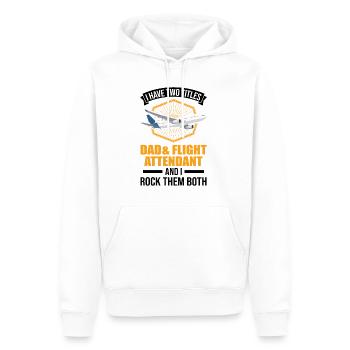 Agent de bord Père Agent de bord Père - Sweat à capuche Premium bio Homme - blanc - Devant - Nico (187cm)