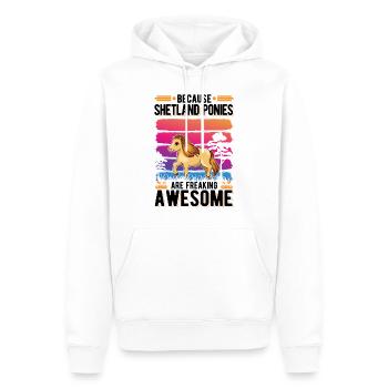 Because Shetland Ponies are freaking awesome - Männer Premium Bio Hoodie - Weiß - Vorne - Nico (187cm)