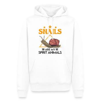 Schnecke Spirit Animal Weinbergschnecken - Männer Premium Bio Hoodie - Weiß - Vorne - Nico (187cm)