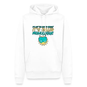 I'm Not Talking To Myself, It's Called Monologue 4 - Men’s Premium Organic Hoodie - white - Front - Nico (187cm)