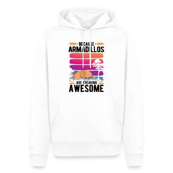 Parce que les tatous sont des tatous géniaux effrayants - Sweat à capuche Premium bio Homme - blanc - Devant - Nico (187cm)