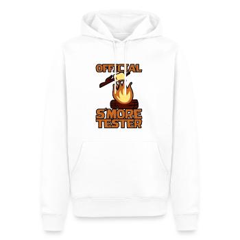 Testeur officiel S’more - Sweat à capuche Premium bio Homme - blanc - Devant - Nico (187cm)