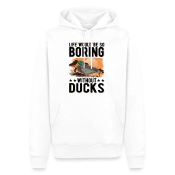 Canard Cadeau Éleveur de Canard - Sweat à capuche Premium bio Homme - blanc - Devant - Nico (187cm)