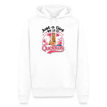 Quokka Girl Kangourou à queue courte - Sweat à capuche Premium bio Homme - blanc - Devant - Nico (187cm)