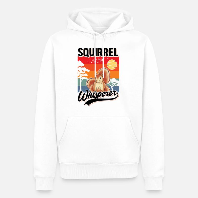 Eichhörnchen Flüsterer Squirrel Whisperer - Männer Premium Bio Hoodie - Weiß