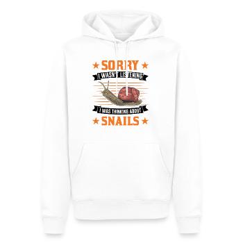 Schnecke Geschenk Weinbergschnecke - Männer Premium Bio Hoodie - Weiß - Vorne - Nico (187cm)