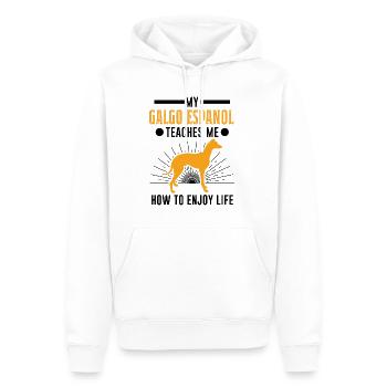 Galgo Espanol Cadeau Lévrier Espagnol - Sweat à capuche Premium bio Homme - blanc - Devant - Nico (187cm)