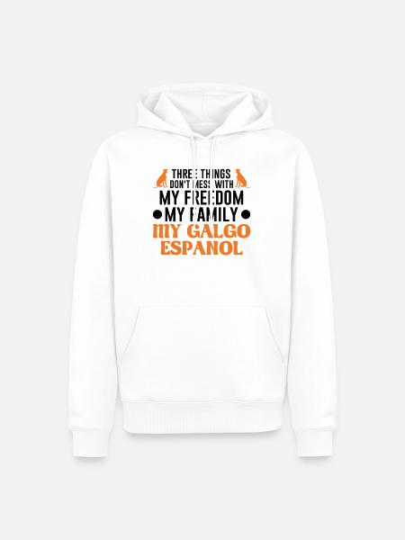 Galgo Espanol Freiheit Familie Galgo - Männer Premium Bio Hoodie - Weiß