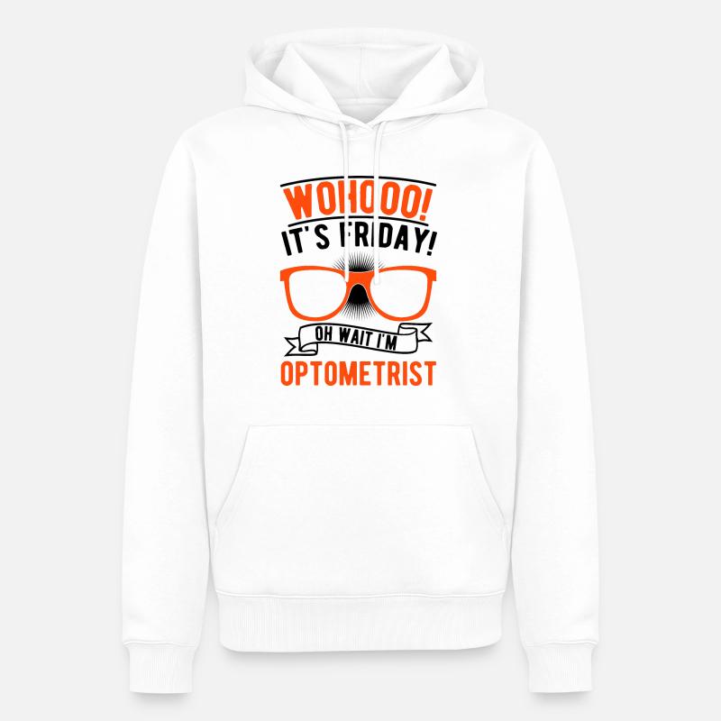 Optiker Geschenk Augenoptiker - Männer Premium Bio Hoodie - Weiß