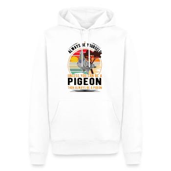 Pigeon Gift Pigeon Pigeon Pigeon Fancier - Men’s Premium Organic Hoodie - white - Front - Nico (187cm)
