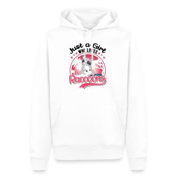 Waschbär Mädchen Raccoon Girl - Sweat à capuche Premium bio Homme - blanc - Devant - Nico (187cm)