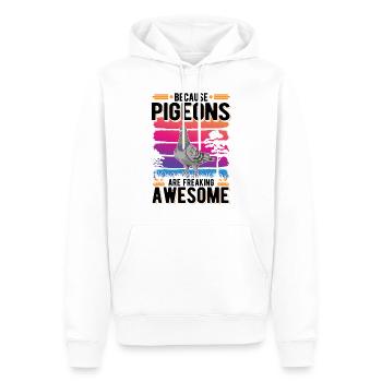 Parce que les pigeons flippent génial Taube - Sweat à capuche Premium bio Homme - blanc - Devant - Nico (187cm)