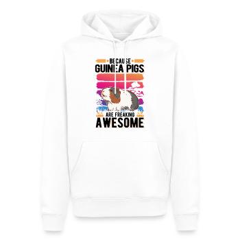 Cochon d’Inde Cadeau Cochon d’Inde - Sweat à capuche Premium bio Homme - blanc - Devant - Nico (187cm)