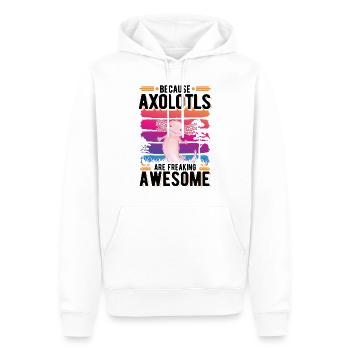 Because Axolotls are freaking awesome tail lurch - Men’s Premium Organic Hoodie - white - Front - Nico (187cm)
