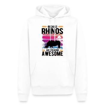 Because Rhinos are freaking awesome Nashorn - Männer Premium Bio Hoodie - Weiß - Vorne - Nico (187cm)