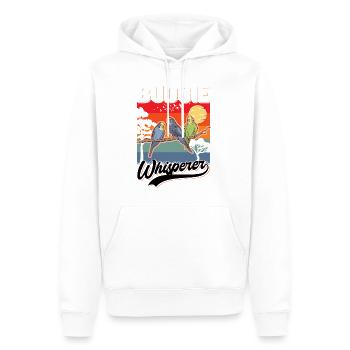 Budgerigar Whisperer Perruche Whisperer Welli - Sweat à capuche Premium bio Homme - blanc - Devant - Nico (187cm)