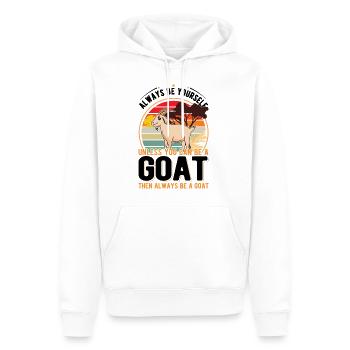 Chèvre Cadeau Chèvre Gardien Chèvre - Sweat à capuche Premium bio Homme - blanc - Devant - Nico (187cm)