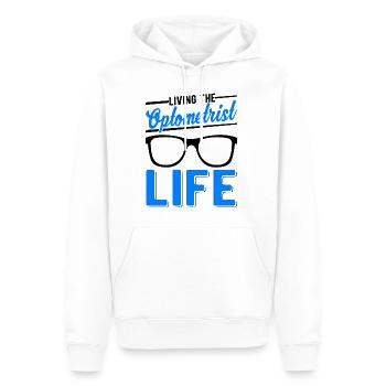 Living the Optometrist Life Optiker - Männer Premium Bio Hoodie - Weiß - Vorne - Nico (187cm)