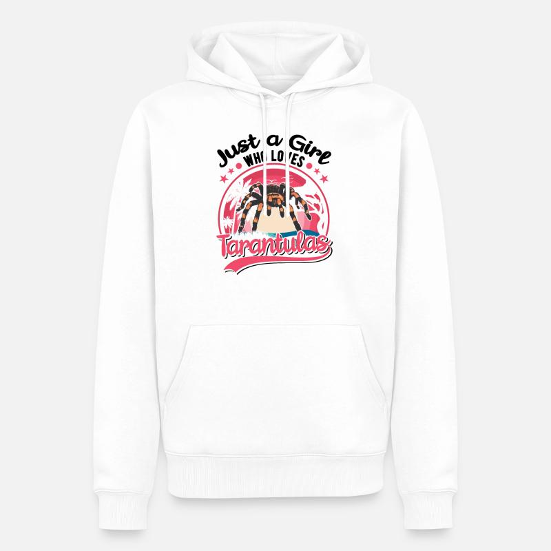 Tarantel Mädchen Tarantula Fille - Sweat à capuche Premium bio Homme - blanc