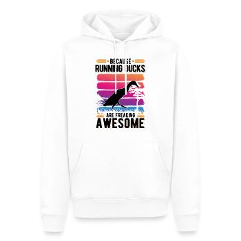 Indien Running Gift Runner Canard - Sweat à capuche Premium bio Homme - blanc - Devant - Nico (187cm)