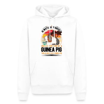 Cochon d’Inde Cadeau Cochon d’Inde - Sweat à capuche Premium bio Homme - blanc - Devant - Nico (187cm)